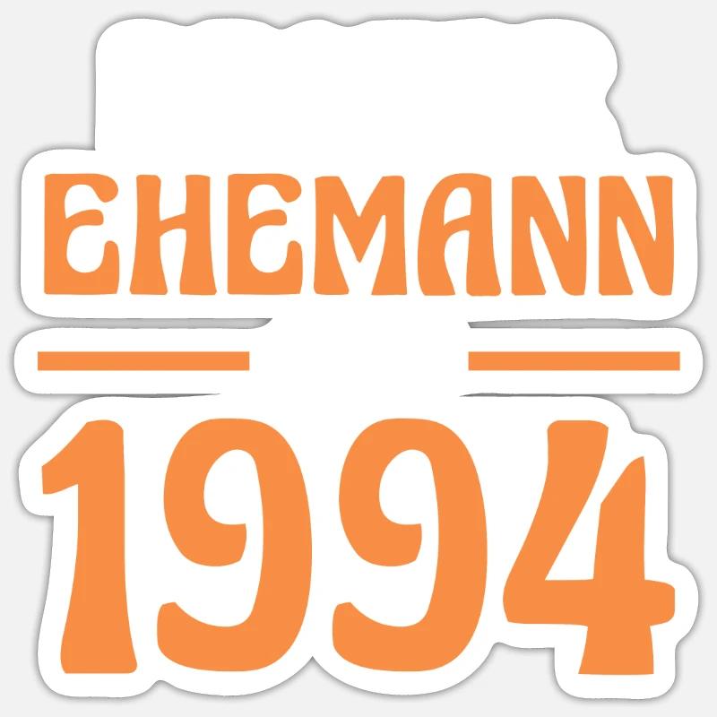 Valentinstag Bester Ehemann Seit 1994 Sticker Größe S (10 x 10 cm)