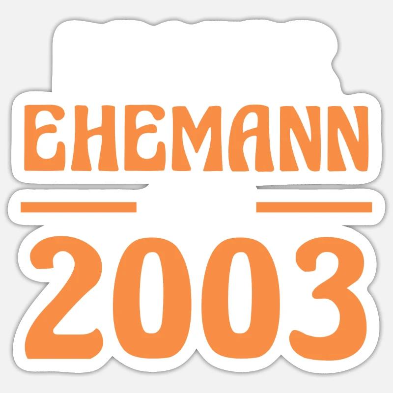 Valentinstag Bester Ehemann Seit 2003 Sticker Größe S (10 x 10 cm)