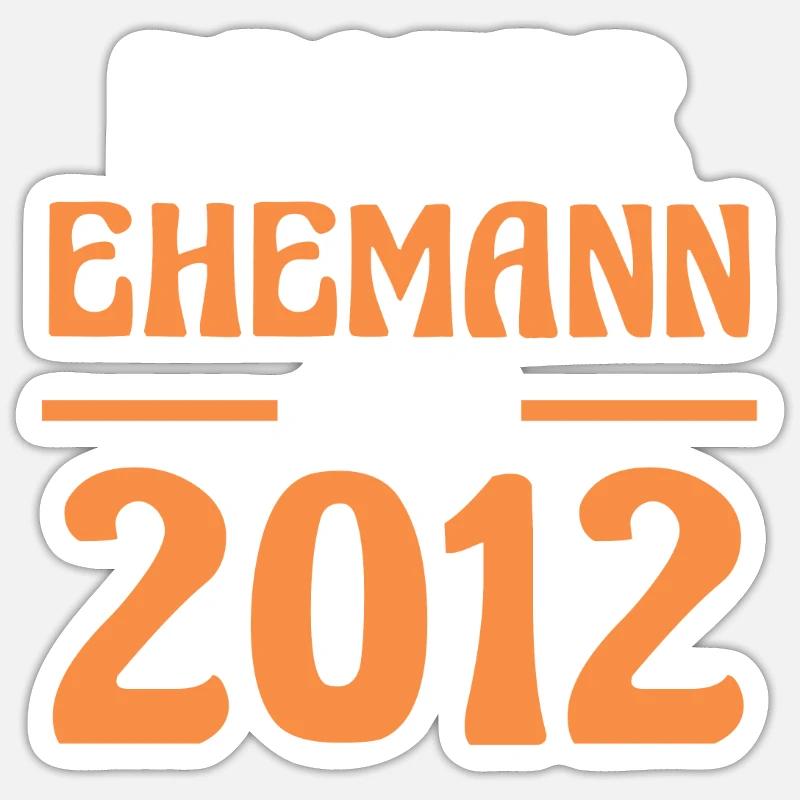 Valentinstag Bester Ehemann Seit 2012 Sticker Größe S (10 x 10 cm)