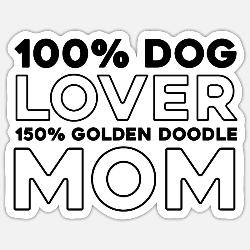 Doodle d’or - Sticker taille S (10 x 10 cm) - blanc mat