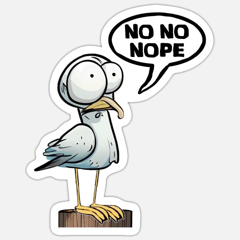 nope Sticker size S (10 x 10 cm)