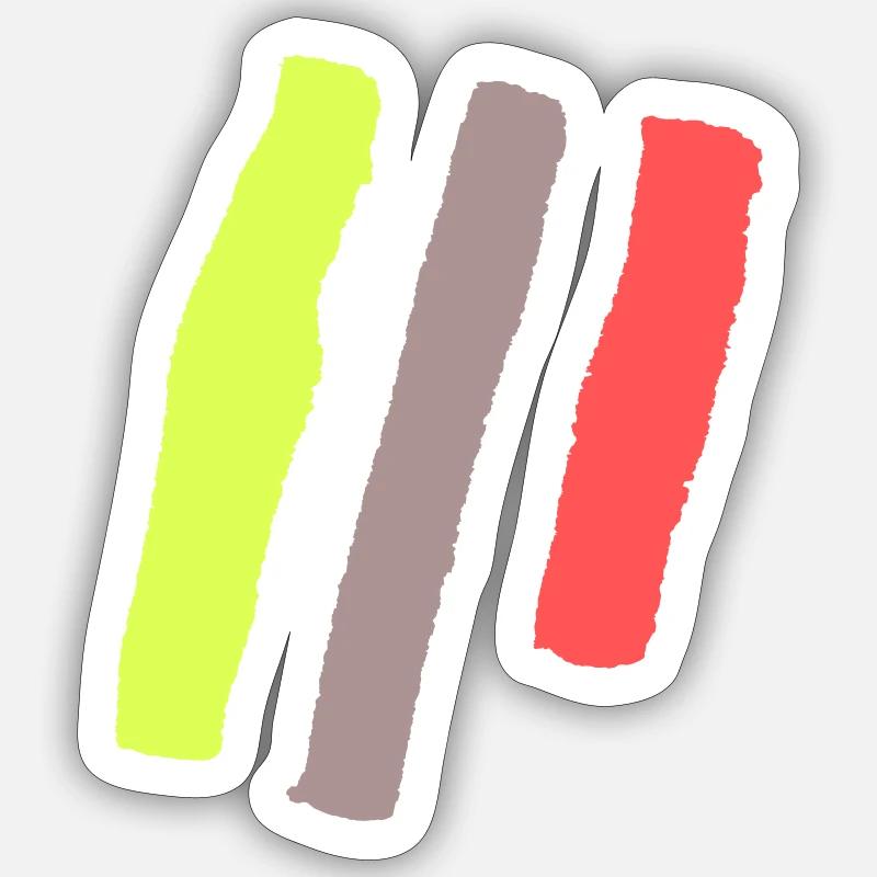 Stripe Diagonal Vector - Sticker size S (10 x 10 cm) - white matte
