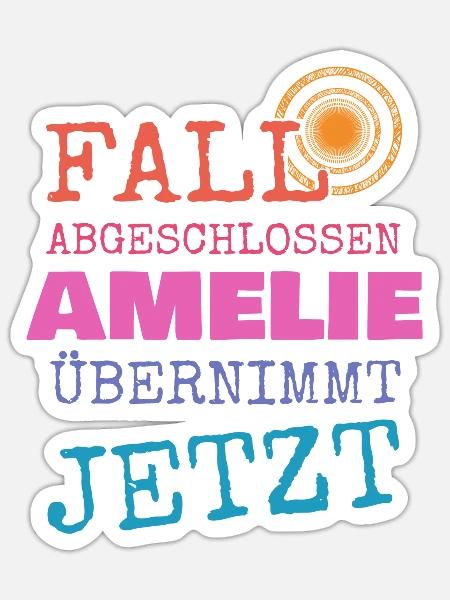 Amelie - Sticker Größe S (10 x 10 cm) - Mattweiß