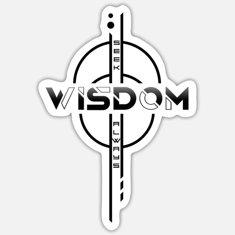 Quête éternelle de la sagesse - Sticker taille S (10 x 10 cm) - blanc mat