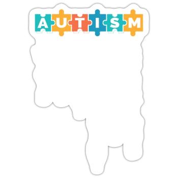 Support Autism Awareness Month Puzzle Piece - Sticker size S (10 x 10 cm) - white matte - Front