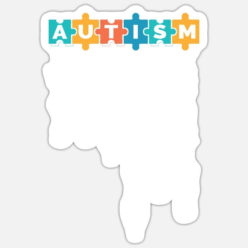 Pièce de puzzle du Mois de la sensibilisation à l’autisme Sticker taille S (10 x 10 cm)