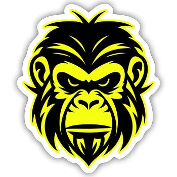 Monkey Head Portrait Icon - Sticker size S (10 x 10 cm) - white matte - Front