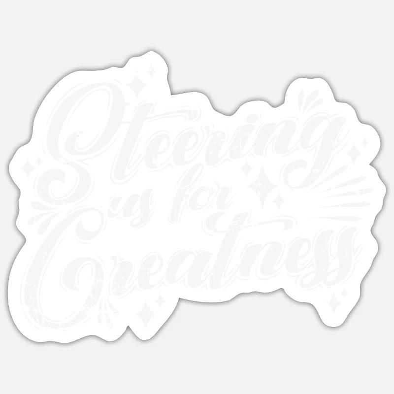 Steering Us to Greatness - Sticker size S (10 x 10 cm) - white matte