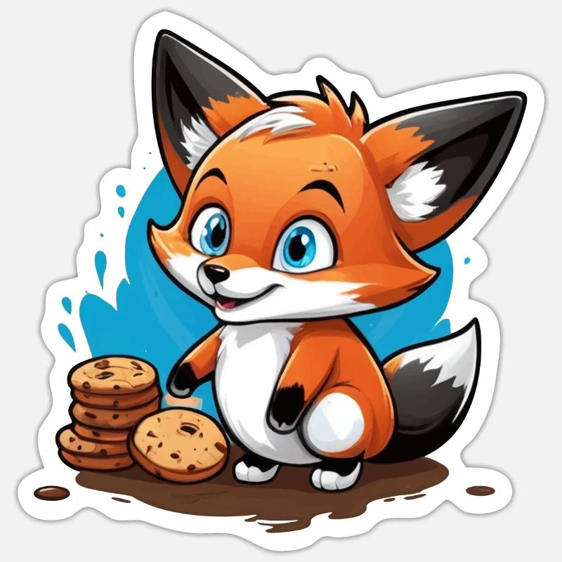 Fuchs Süßer Fratz - Sticker Größe S (10 x 10 cm) - Mattweiß