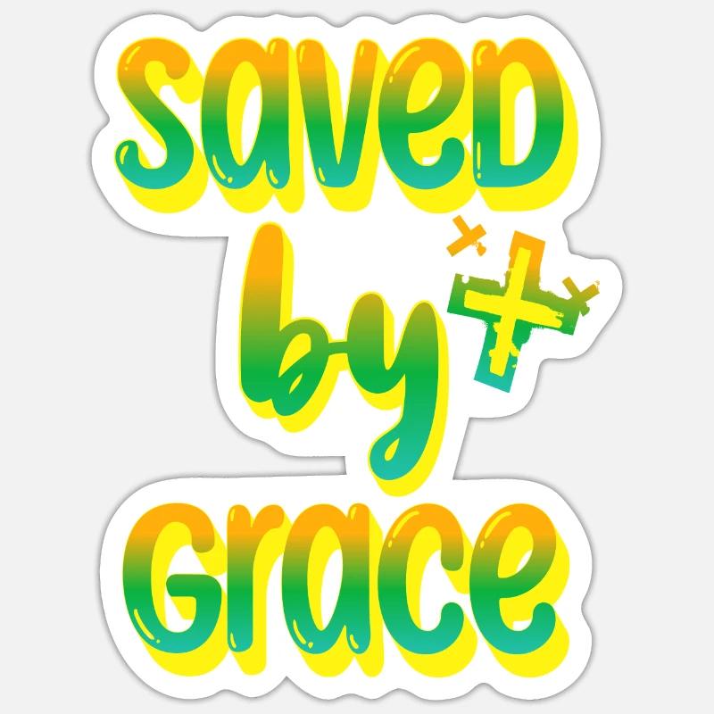 Message joyeux dans la conception de l’arc-en-ciel Sticker taille S (10 x 10 cm)