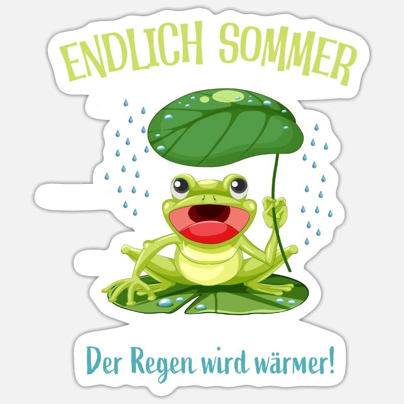 Endlich Sommer - Sticker Größe S (10 x 10 cm) - Mattweiß