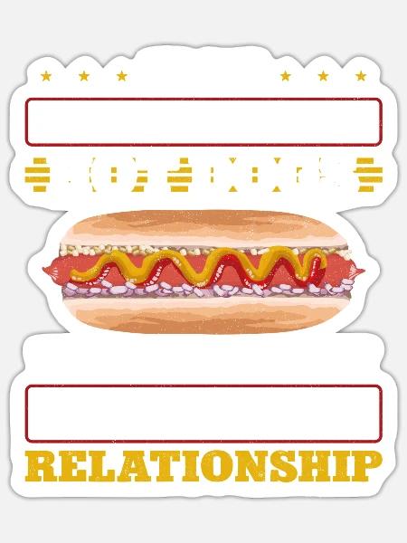Hot Dog Adult I'm Not Addicted To - Sticker Größe S (10 x 10 cm) - Mattweiß