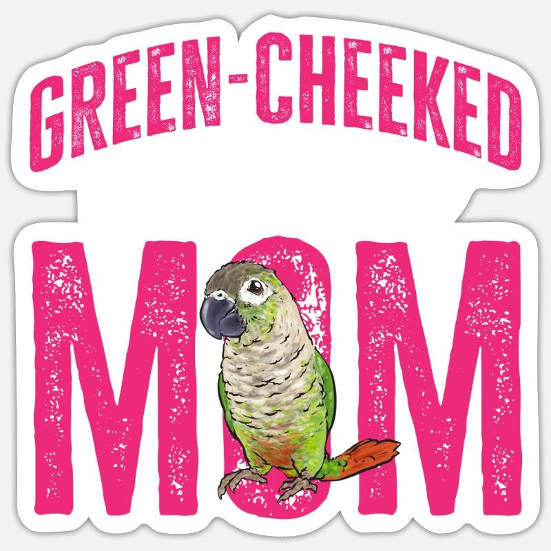 Perruche Molina Perroquet Perruche oiseau - Sticker taille S (10 x 10 cm) - blanc mat