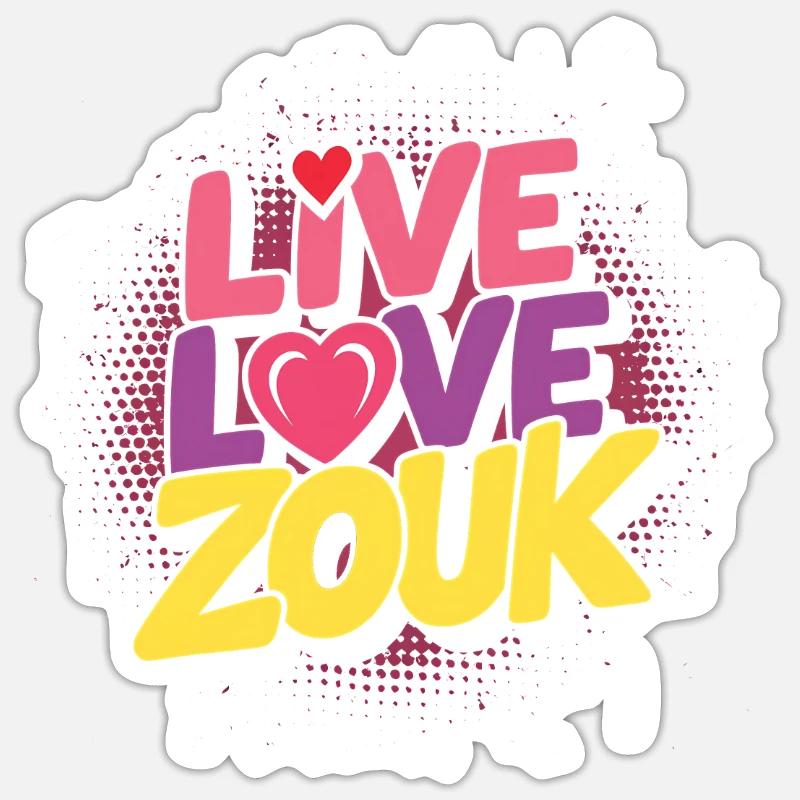 Zouk Dance Gift Sticker size S (10 x 10 cm)
