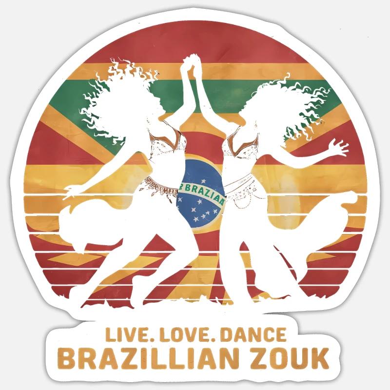 Zouk Dance Gift Sticker size S (10 x 10 cm)