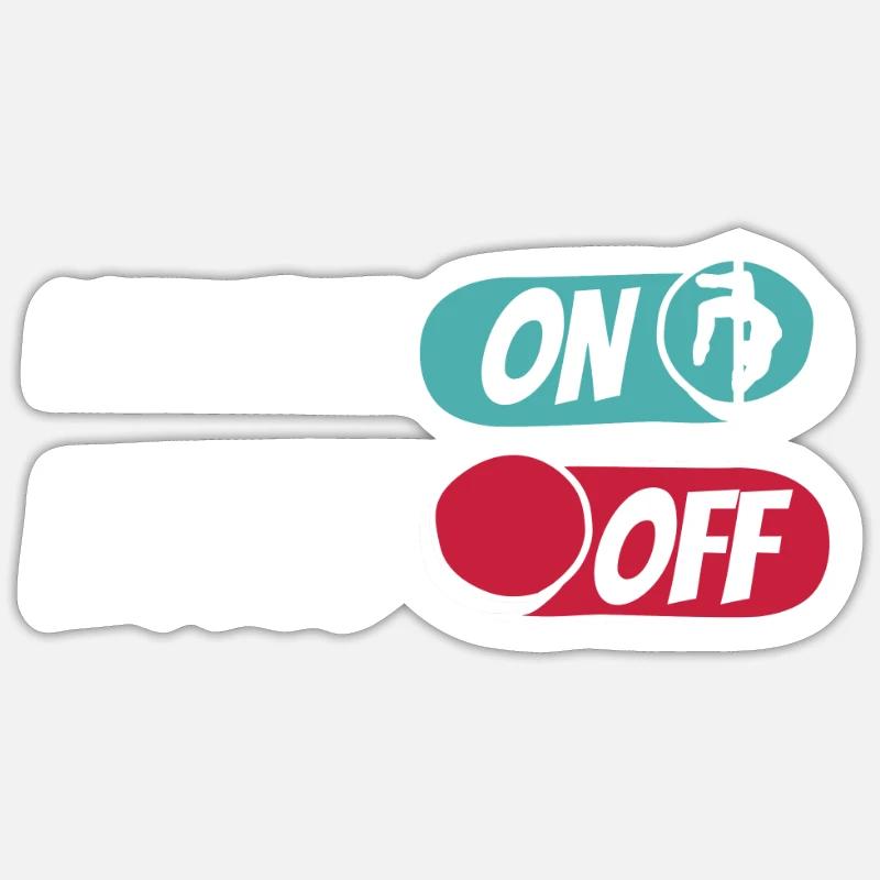 Pole Dancing Pole Dancing On World Off - Sticker taille S (10 x 10 cm) - blanc mat