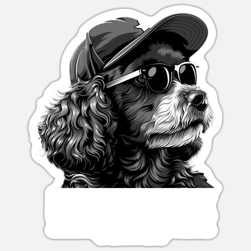 Poodle Mama - Sticker Größe S (10 x 10 cm) - Mattweiß