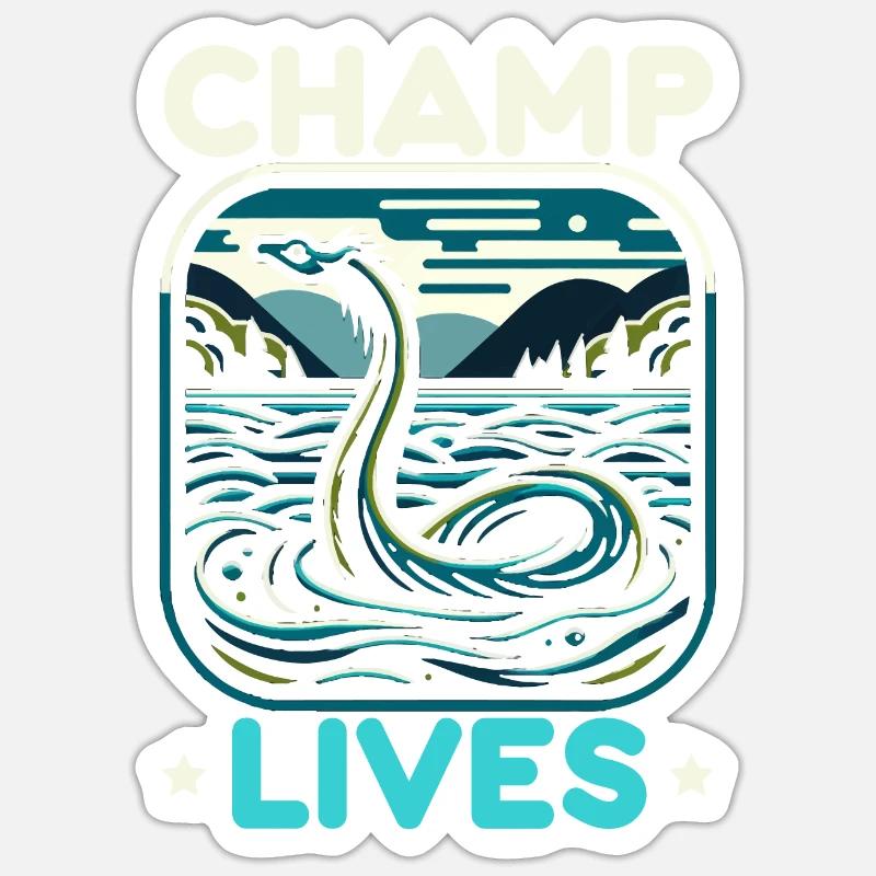 Champ Mitico Champy Criptozoologia Cryptid Sticker formato S (10 x 10 cm)