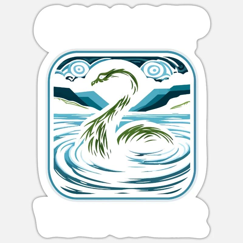 Champ Mitico Champy Criptozoologia Cryptid Sticker formato S (10 x 10 cm)