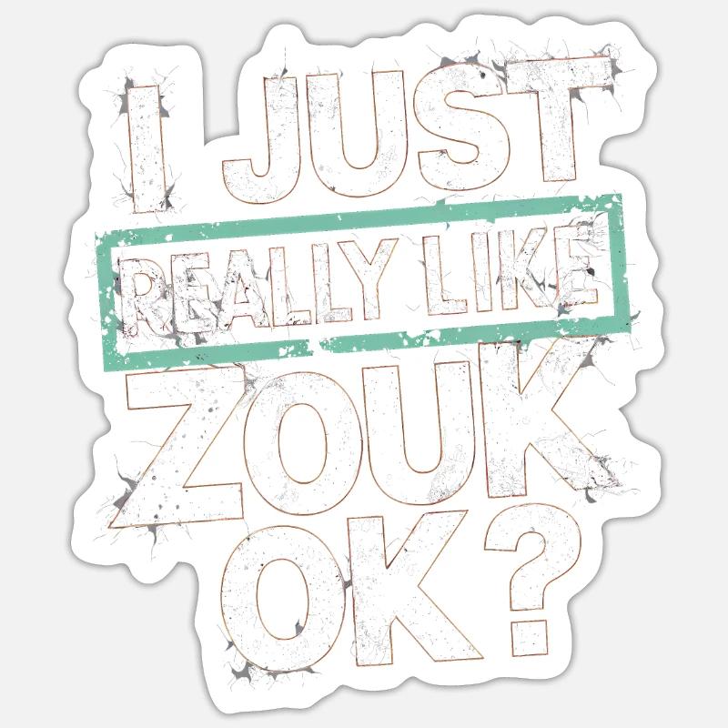 Zouk-Tanz-Geschenk Sticker Größe S (10 x 10 cm)