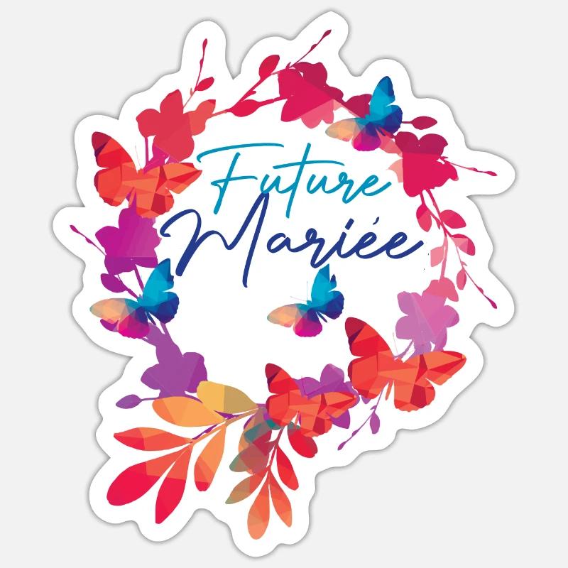 Future Mariée - Sticker taille S (10 x 10 cm) - blanc mat