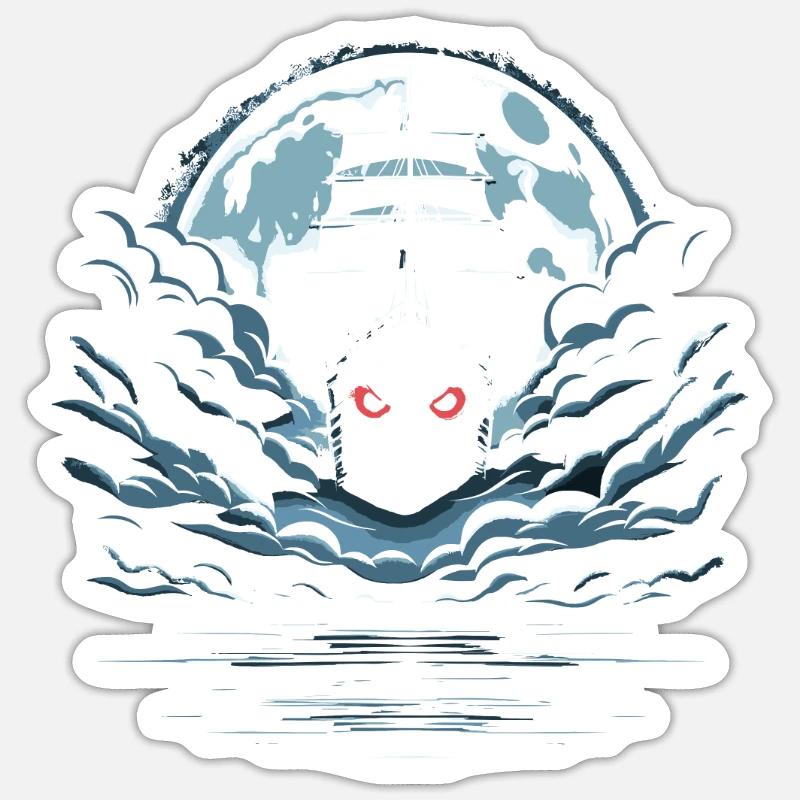 Mysterious disappearances in the Bermuda Triangle - Sticker size S (10 x 10 cm) - white matte