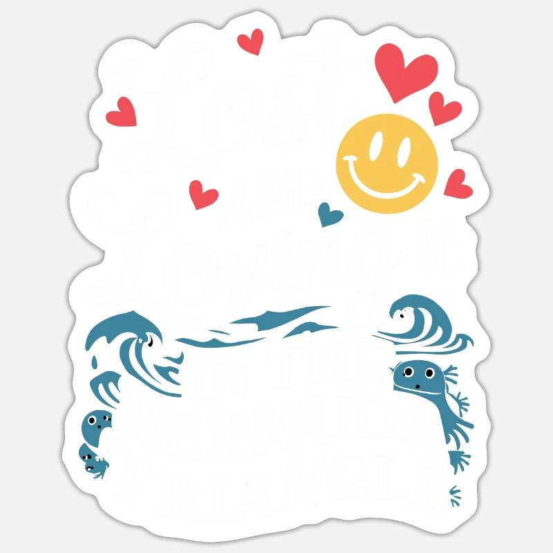 Mysterious disappearances in the Bermuda Triangle Sticker size S (10 x 10 cm)