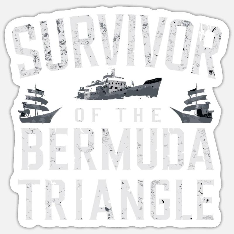 Mysterious disappearances in the Bermuda Triangle - Sticker size S (10 x 10 cm) - white matte