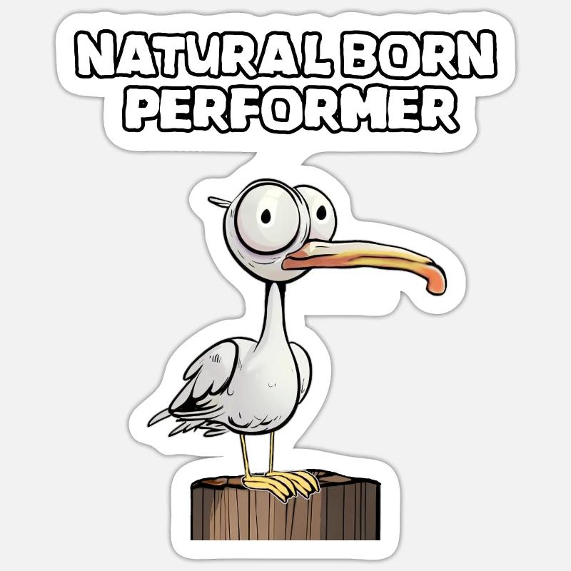 Interprète né Sticker taille S (10 x 10 cm)