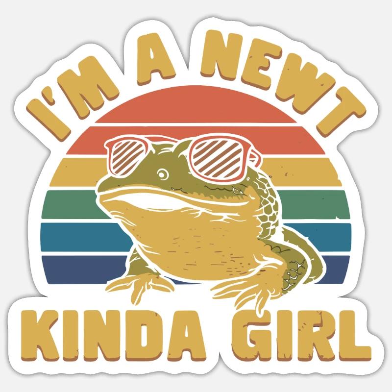 Witziger Molch Spruch Sticker Größe S (10 x 10 cm)