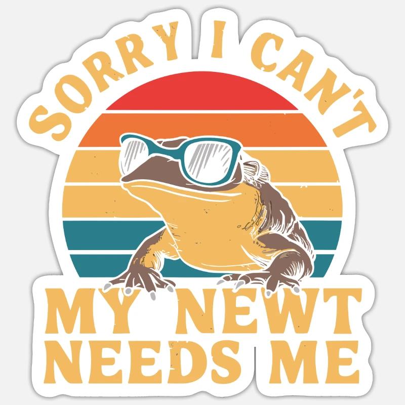 Witziger Molch Spruch Sticker Größe S (10 x 10 cm)