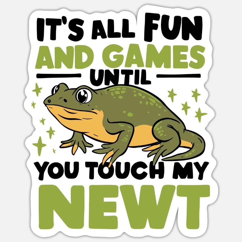Witziger Molch Spruch - Sticker Größe S (10 x 10 cm) - Mattweiß