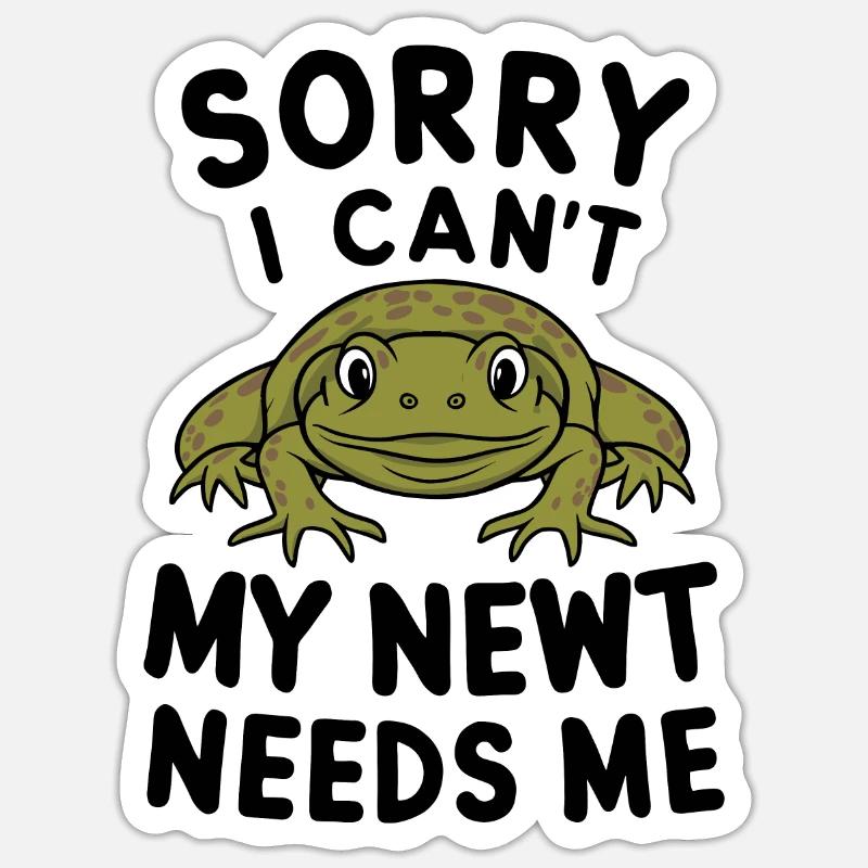 Witziger Molch Spruch Sticker Größe S (10 x 10 cm)