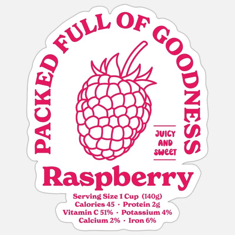 Raspberry Nutritional - Sticker size S (10 x 10 cm) - white matte