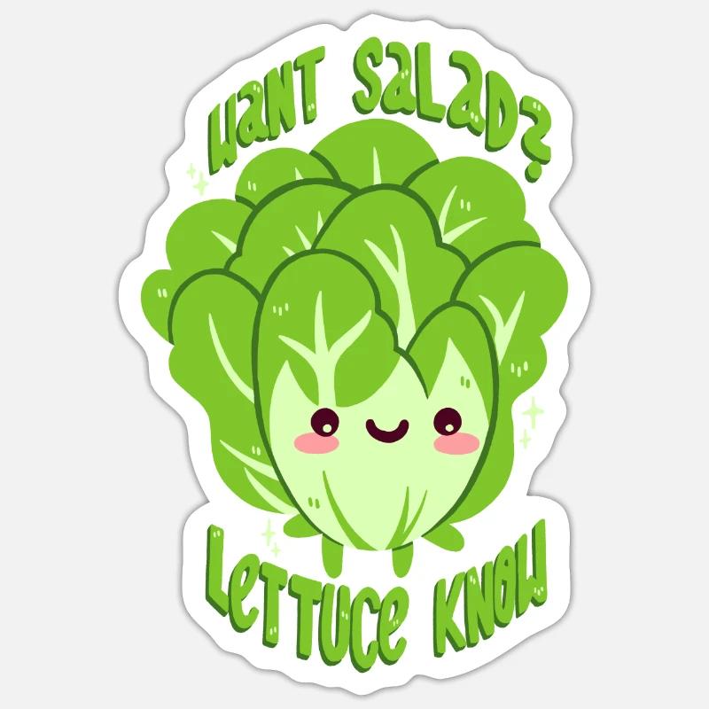 Salad - Sticker size S (10 x 10 cm) - white matte