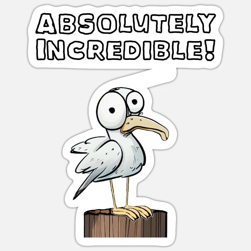 Absolument incroyable - Sticker taille S (10 x 10 cm) - blanc mat