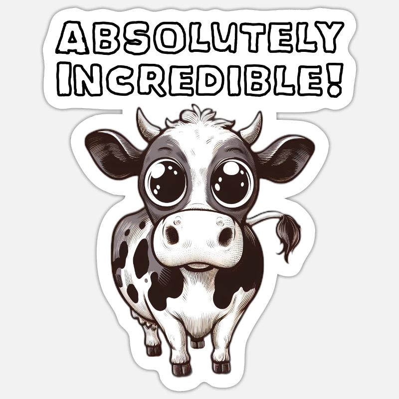 Absolument incroyable - Sticker taille S (10 x 10 cm) - blanc mat