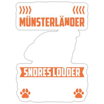 Little Münsterlander snores louder - Sticker size S (10 x 10 cm) - white matte - Front