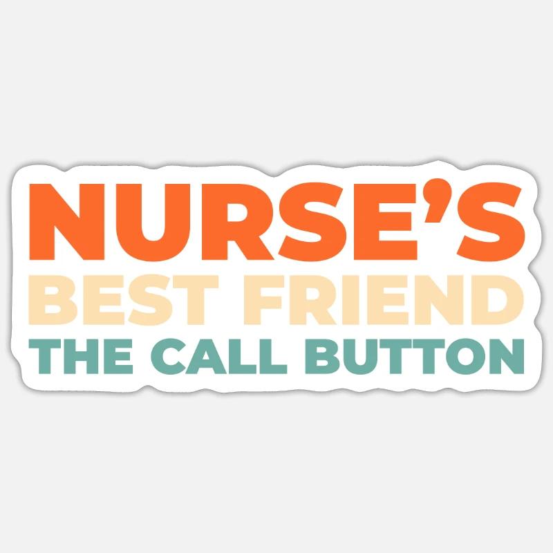 Krankenschwester - Sticker Größe S (10 x 10 cm) - Mattweiß
