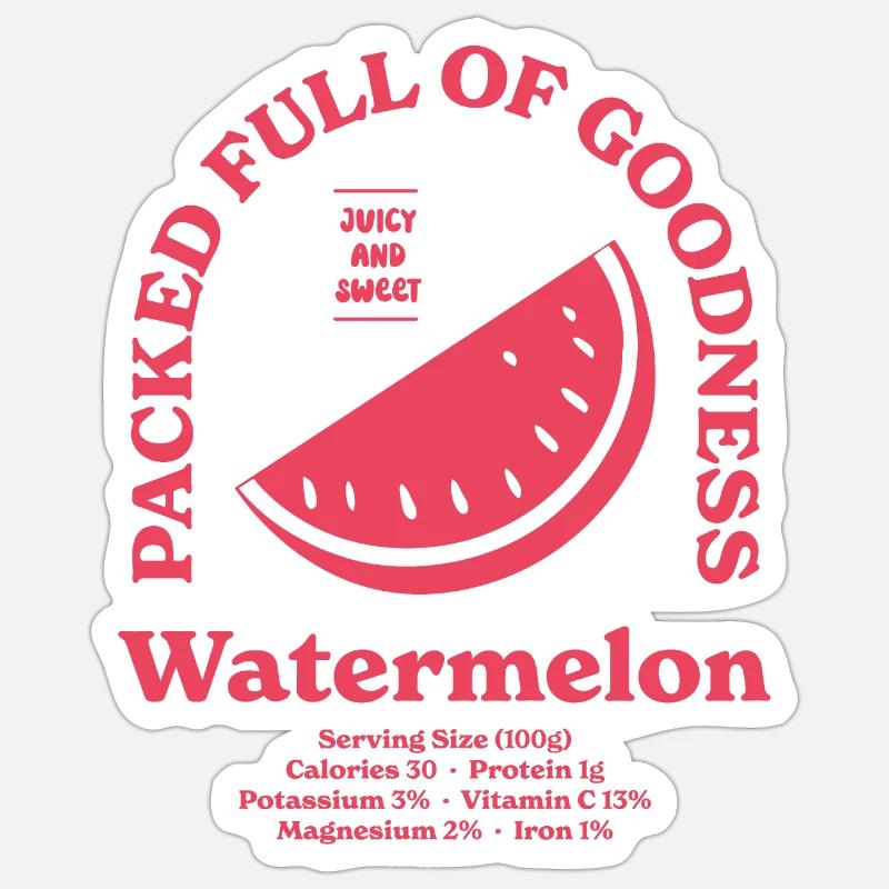 Watermelon Nutritional - Sticker size S (10 x 10 cm) - white matte