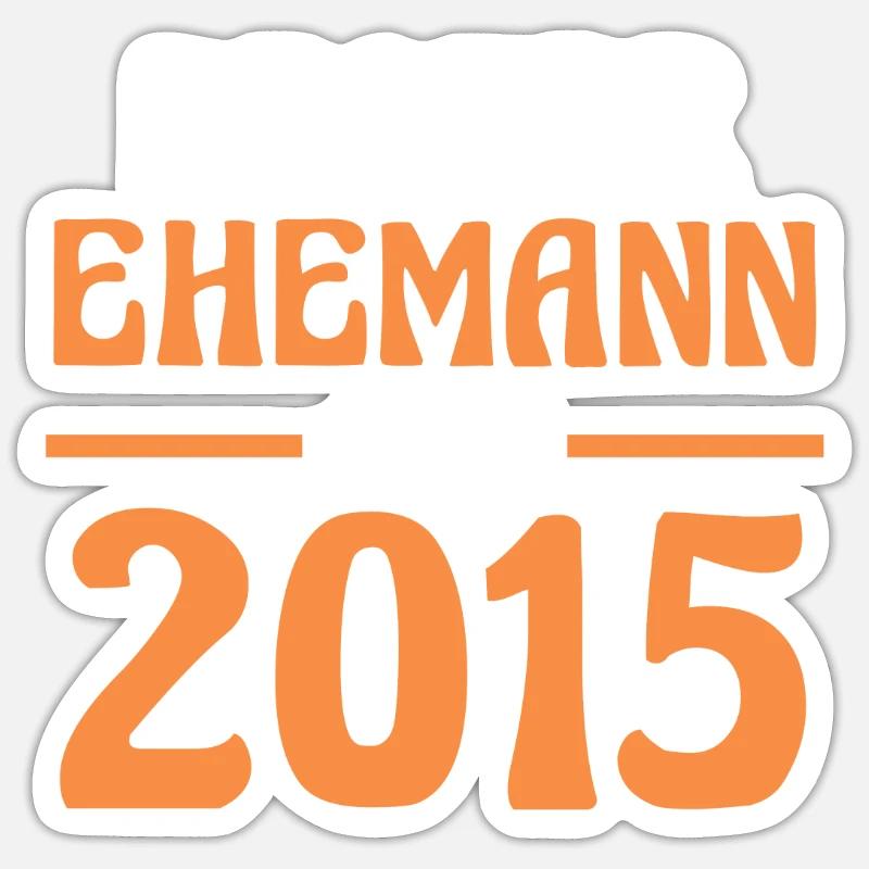 Valentinstag Bester Ehemann Seit 2015 Sticker Größe S (10 x 10 cm)