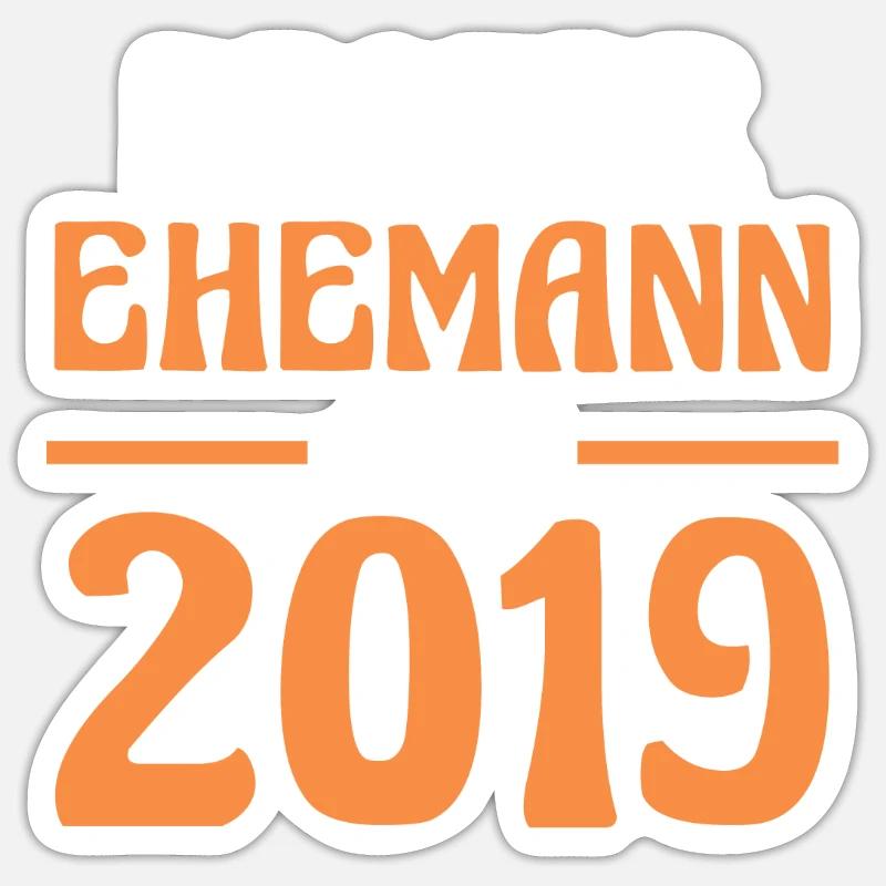 Valentinstag Bester Ehemann Seit 2019 Sticker Größe S (10 x 10 cm)