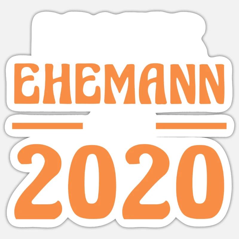 Valentinstag Bester Ehemann Seit 2020 Sticker Größe S (10 x 10 cm)