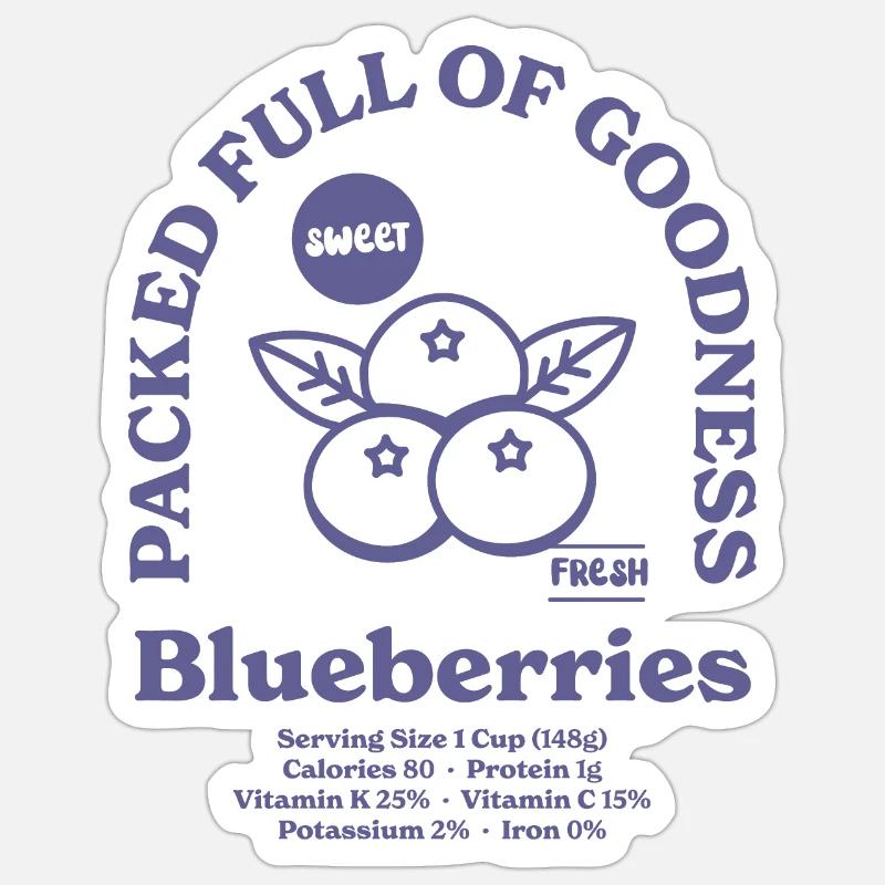 Blueberries Nutritional - Sticker size S (10 x 10 cm) - white matte