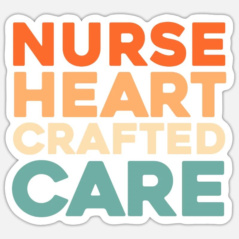 Krankenschwester - Sticker Größe S (10 x 10 cm) - Mattweiß