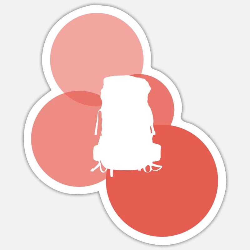 Backpacking Hike Pilgrims Sticker size S (10 x 10 cm)