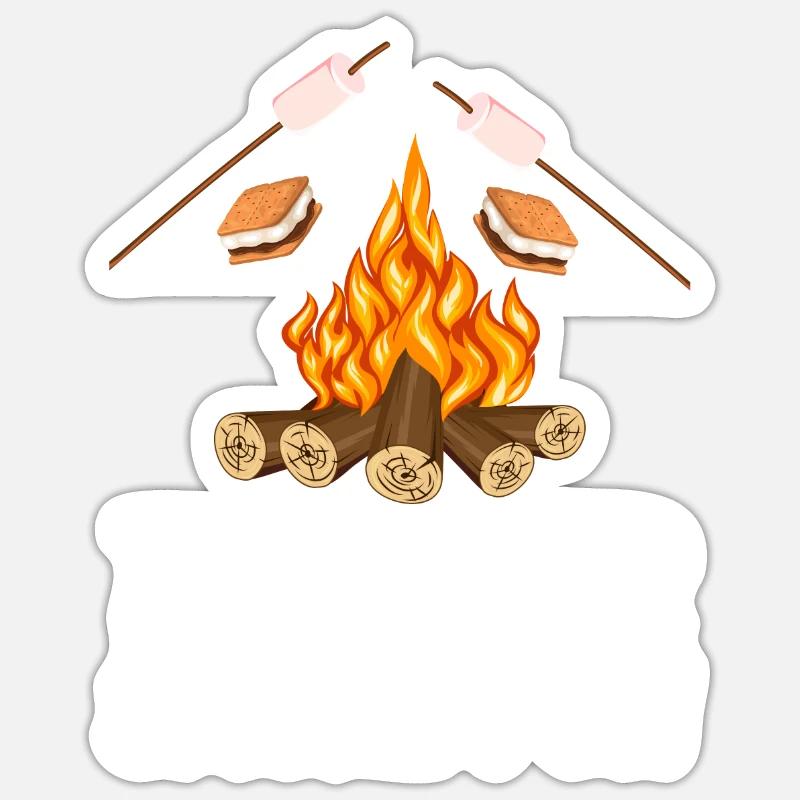Il est temps de s’amuser à la remorque Glamping Backpacking Sticker taille S (10 x 10 cm)