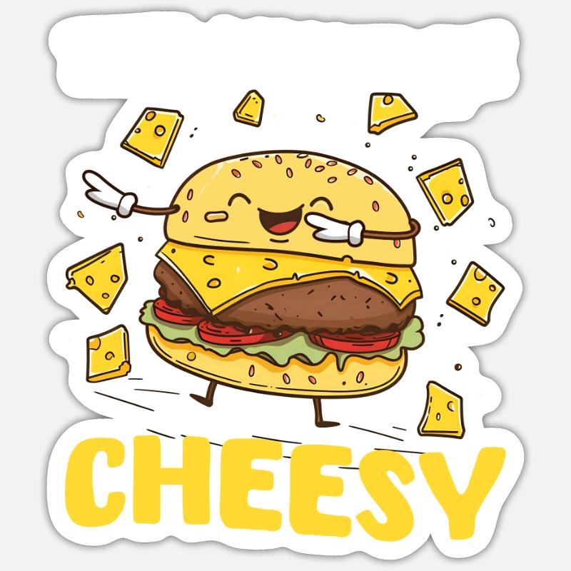 Hamburger, ça pourrait être ringard - Sticker taille S (10 x 10 cm) - blanc mat