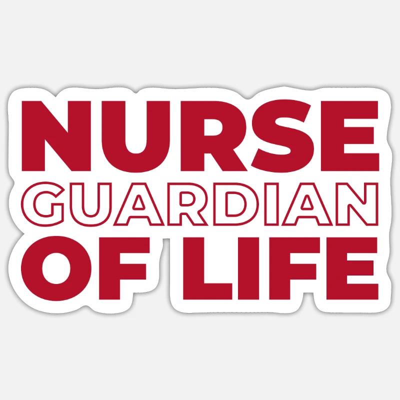 Nurse - Sticker size S (10 x 10 cm) - white matte