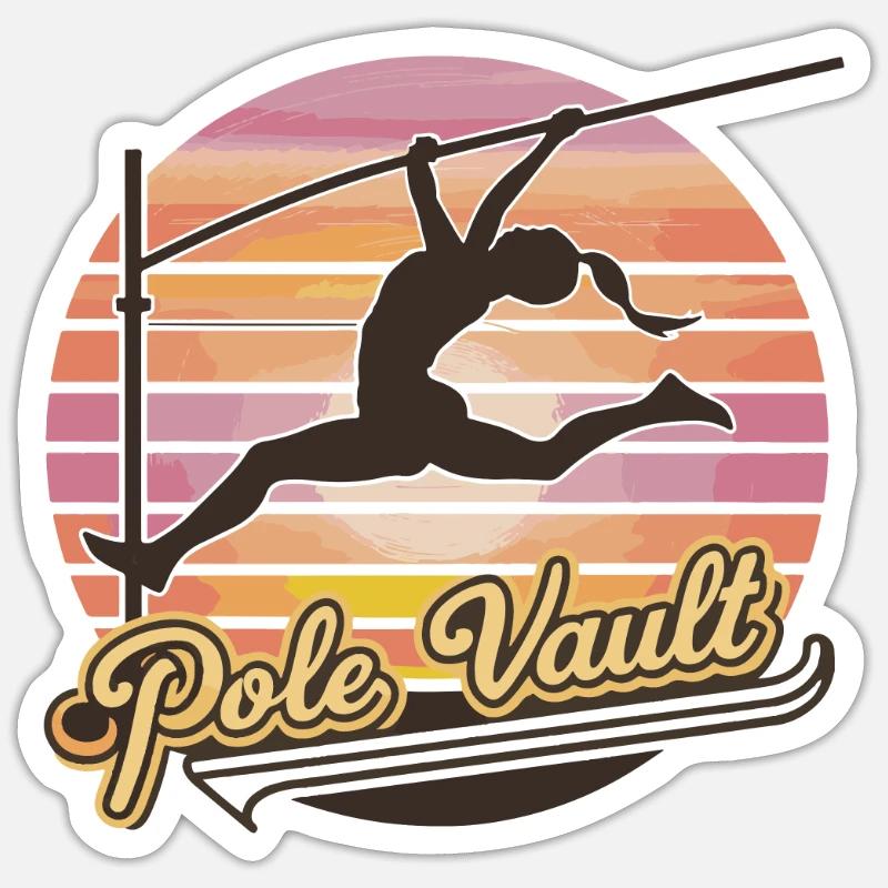 Cadeau de perchiste - Sticker taille S (10 x 10 cm) - blanc mat